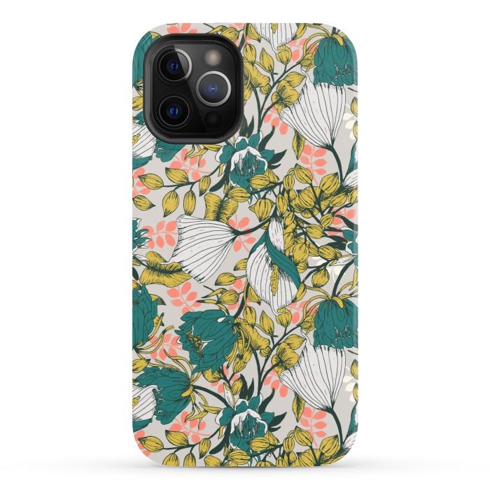 iPhone 12 Pro StrongFit Vintage garden bloom by Mmartabc