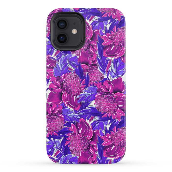 iPhone 12 mini StrongFit Ultra violet proteas meadow by Mmartabc