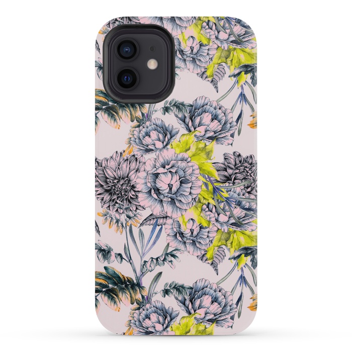 iPhone 12 mini StrongFit Flowering blooming in pink by Mmartabc