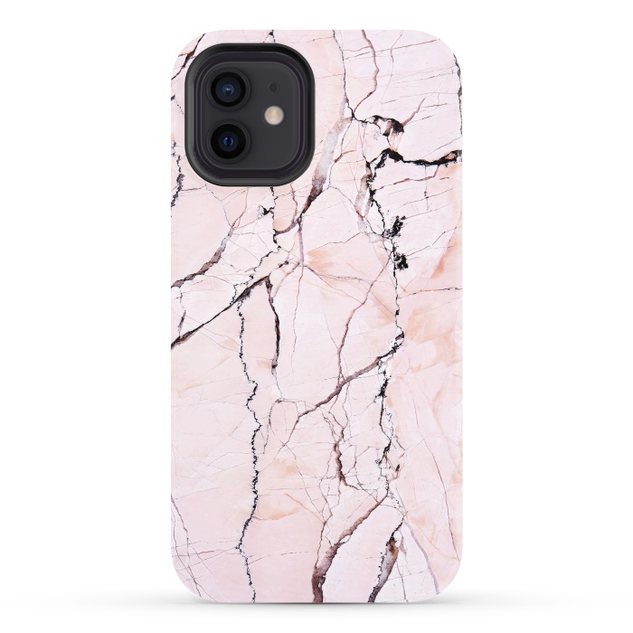 iPhone 12 StrongFit Pink texture marble by Mmartabc