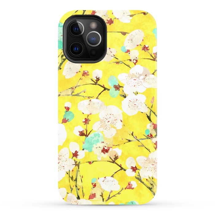 iPhone 12 Pro StrongFit Cherry Blossom v2 by Uma Prabhakar Gokhale