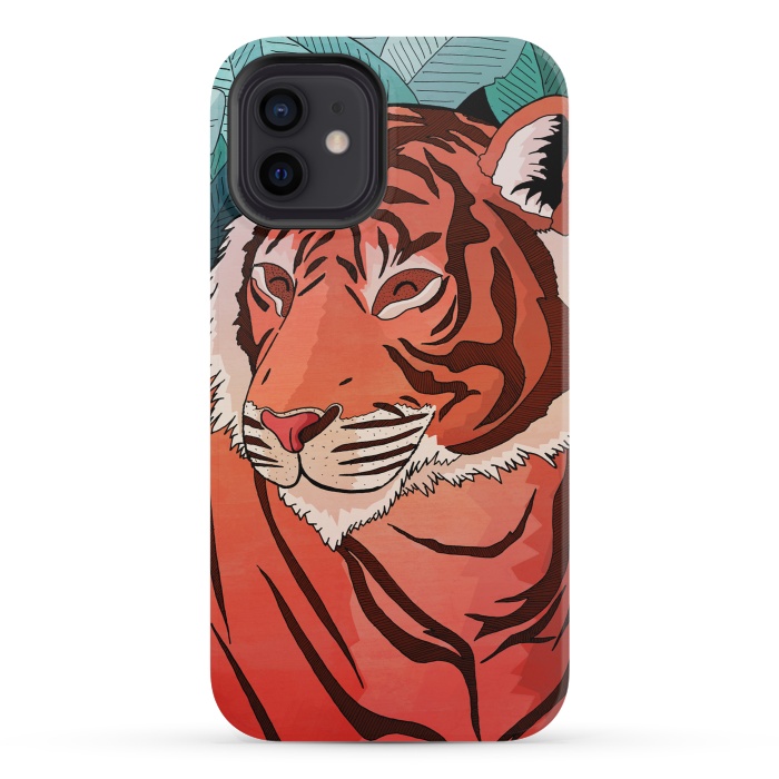 iPhone 12 mini StrongFit Tiger in the jungle  by Steve Wade (Swade)