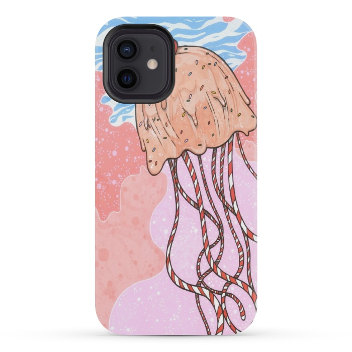 iPhone 12 mini StrongFit Jellyfish Candy by Varo Lojo