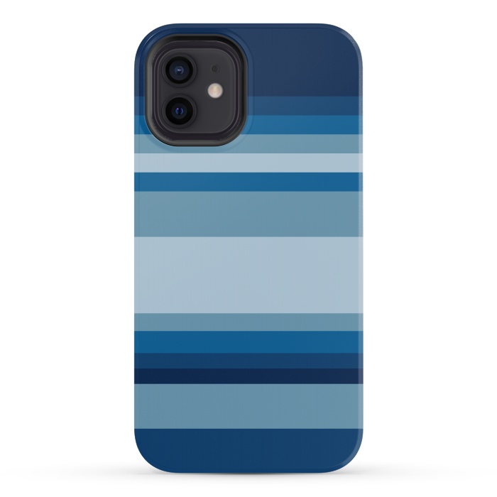 iPhone 12 mini StrongFit Blue stripes by Dhruv Narelia