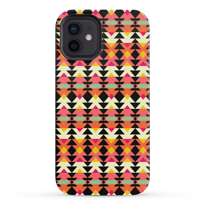 iPhone 12 mini StrongFit Aztec Geometrical Pattern by Dhruv Narelia