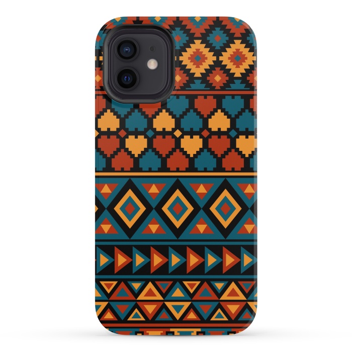 iPhone 12 mini StrongFit aztec traditional pattern by Dhruv Narelia