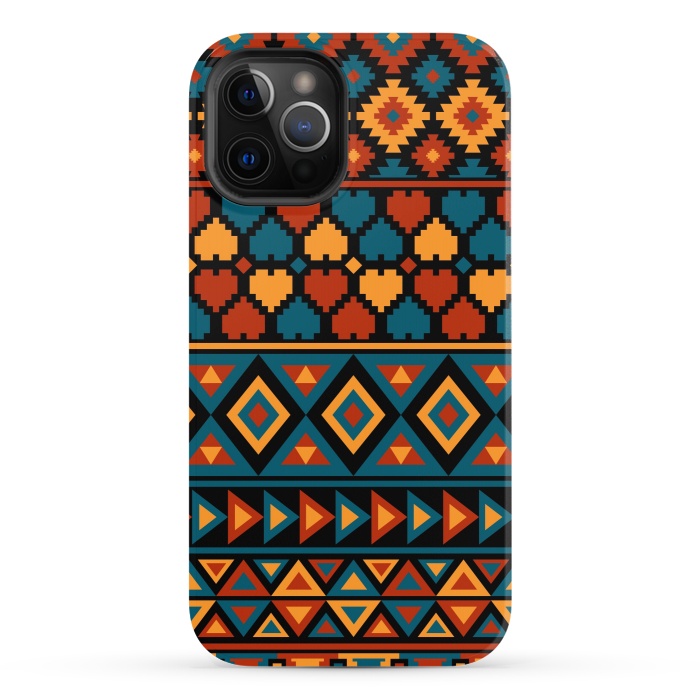 iPhone 12 Pro StrongFit aztec traditional pattern by Dhruv Narelia