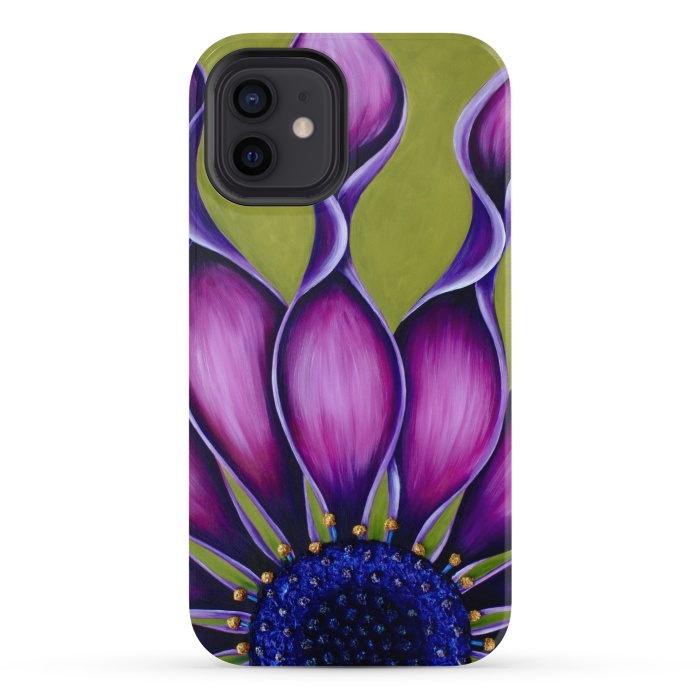 iPhone 12 StrongFit Purple African Daisy by Denise Cassidy Wood