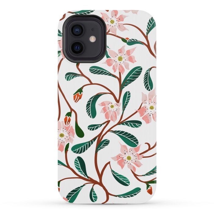 iPhone 12 mini StrongFit Floral Deco by Uma Prabhakar Gokhale
