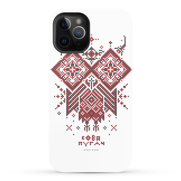 iPhone 12 Pro StrongFit Owl Bubo Bubo Ornament by Sitchko