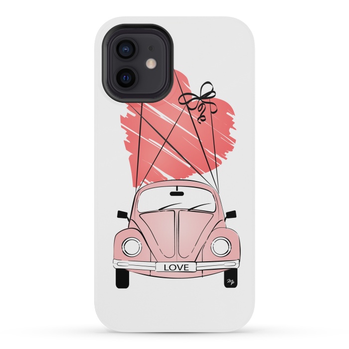 iPhone 12 mini StrongFit Love Car by Martina