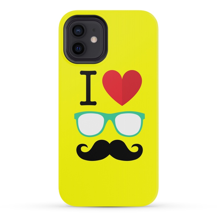 iPhone 12 mini StrongFit I Love Moustache by Dhruv Narelia