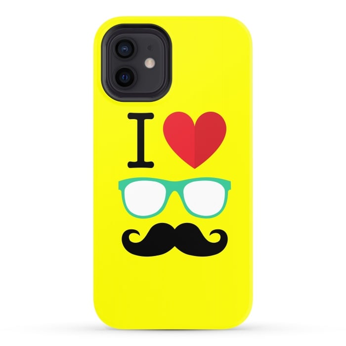 iPhone 12 StrongFit I Love Moustache por Dhruv Narelia