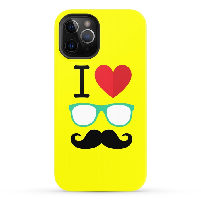 iPhone 12 Pro StrongFit I Love Moustache by Dhruv Narelia
