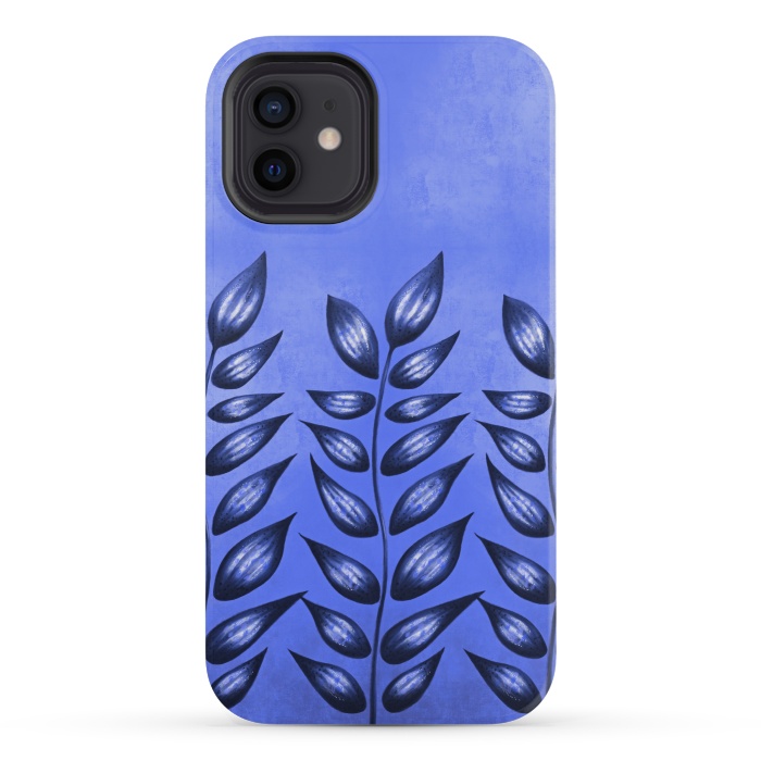 iPhone 12 mini StrongFit Beautiful Decorative Blue Plant With Pointy Leaves by Boriana Giormova