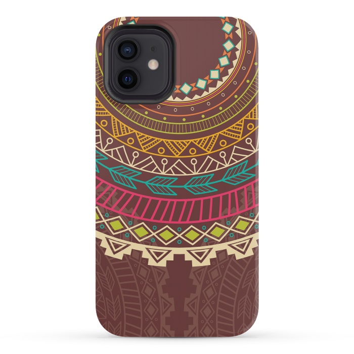 iPhone 12 mini StrongFit Aztec design by Jelena Obradovic