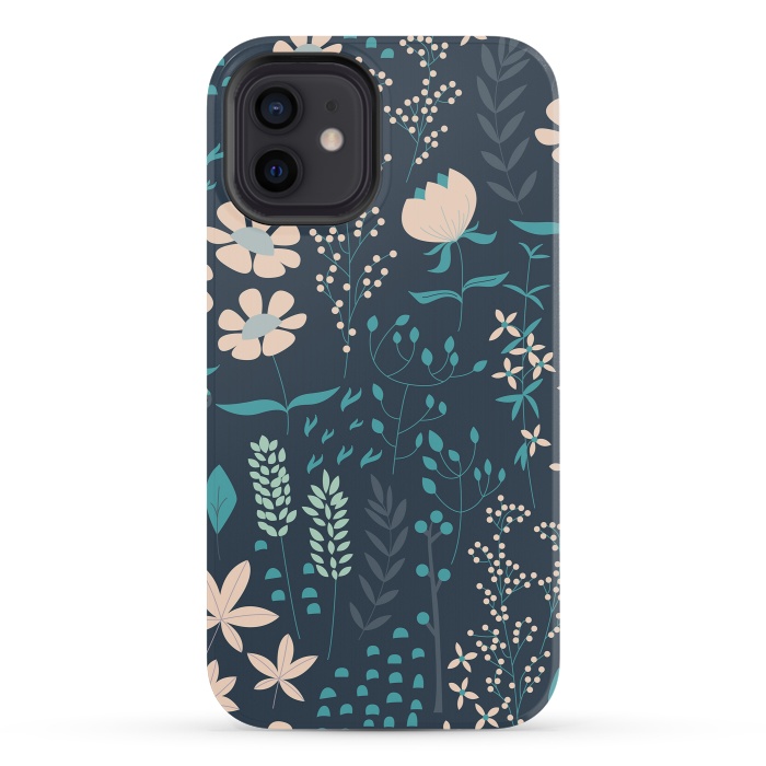 iPhone 12 mini StrongFit Spring Garden Blue by Jelena Obradovic