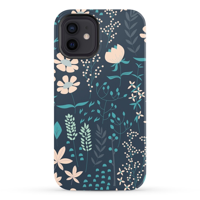 iPhone 12 StrongFit Spring Garden Blue by Jelena Obradovic