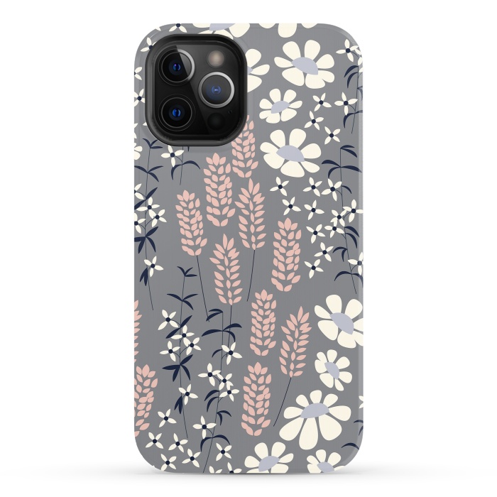 iPhone 12 Pro StrongFit Spring Garden Gray by Jelena Obradovic