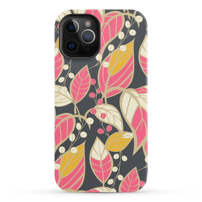 iPhone 12 Pro StrongFit Romantic Floral Dark by Jelena Obradovic