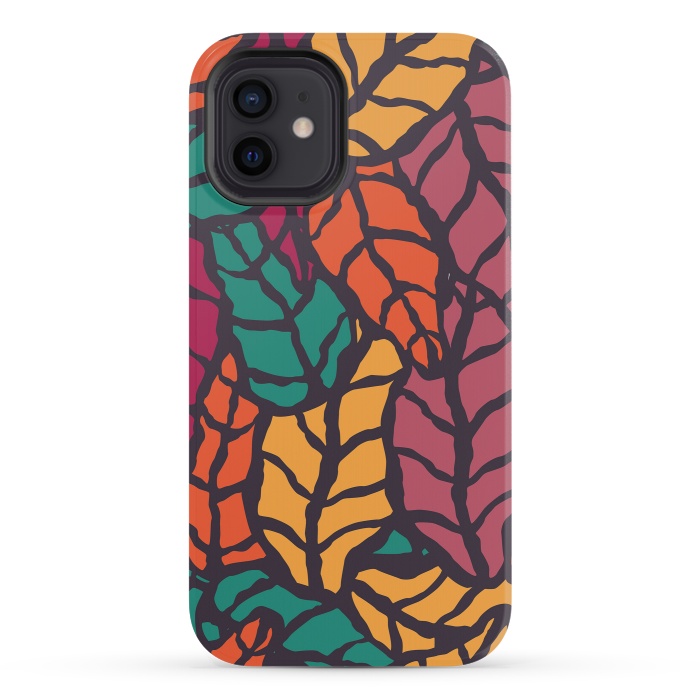 iPhone 12 mini StrongFit Vibrant Leaves by Jelena Obradovic
