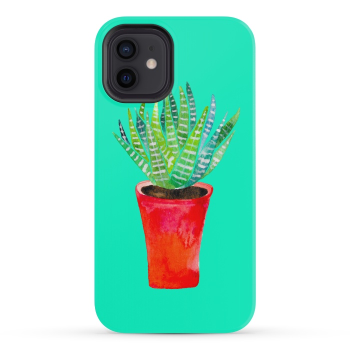 iPhone 12 mini StrongFit Potted Succulent  by Amaya Brydon