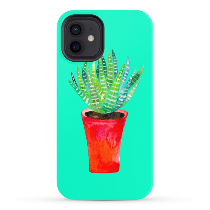 iPhone 12 StrongFit Potted Succulent  by Amaya Brydon