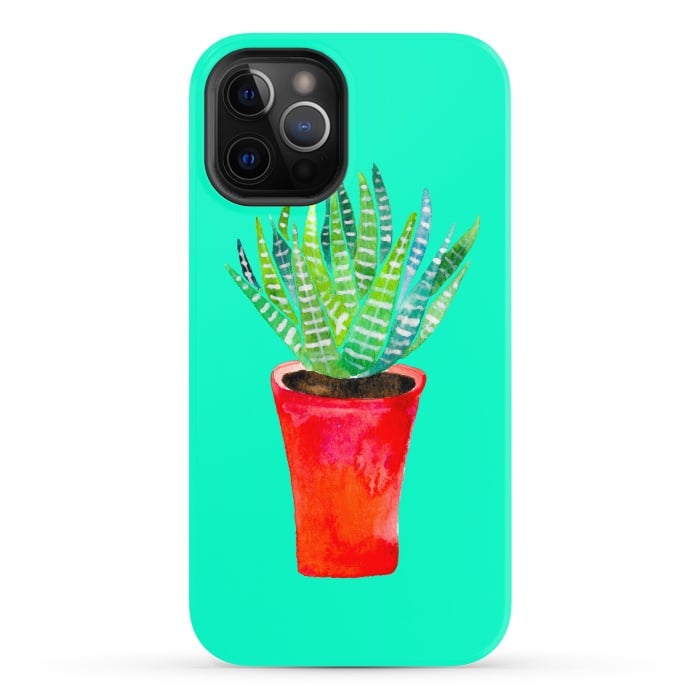 iPhone 12 Pro StrongFit Potted Succulent  by Amaya Brydon