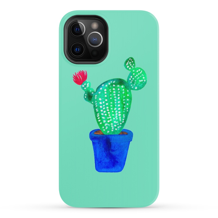 iPhone 12 Pro StrongFit Mini Cactus  by Amaya Brydon