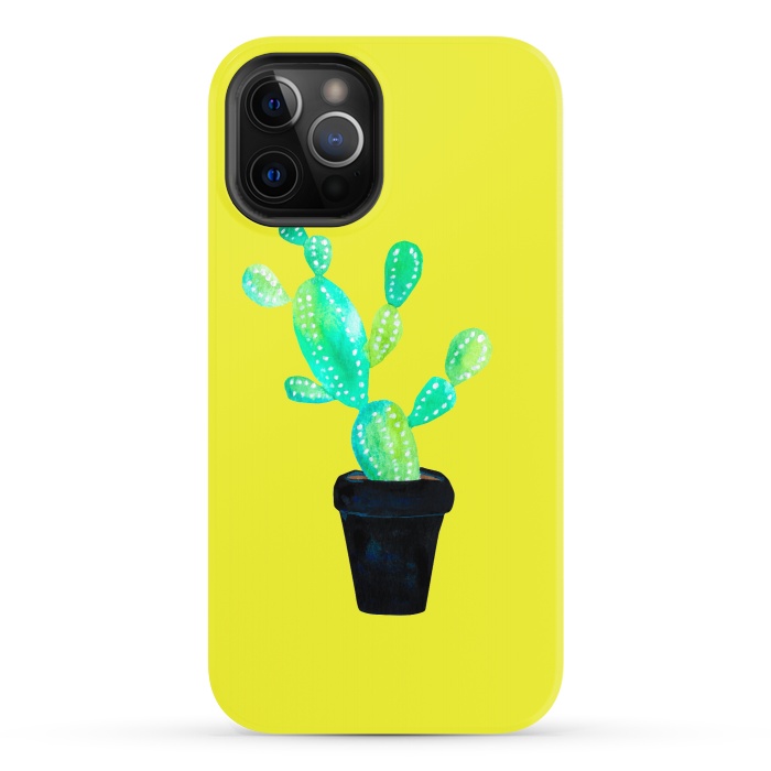 iPhone 12 Pro StrongFit Mustard Cacti  by Amaya Brydon