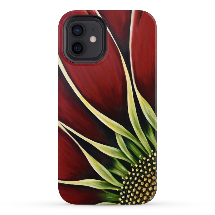 iPhone 12 StrongFit Red Gazania II by Denise Cassidy Wood