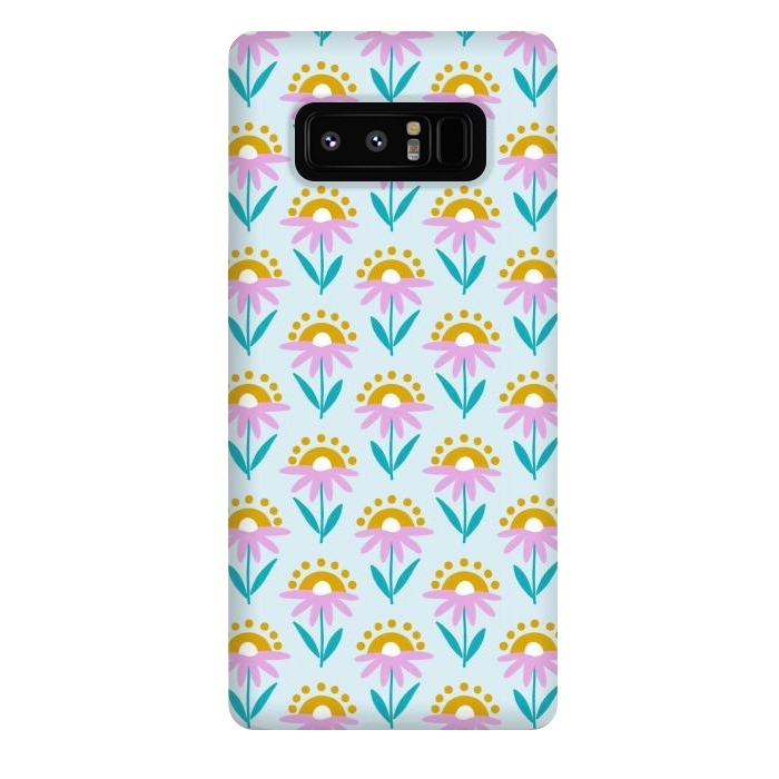 Galaxy Note 8 StrongFit Sunrise Flowers by Tishya Oedit