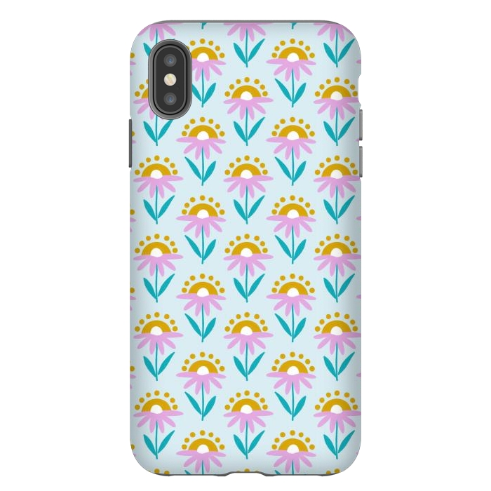 iPhone Xs Max StrongFit Sunrise Flowers by Tishya Oedit
