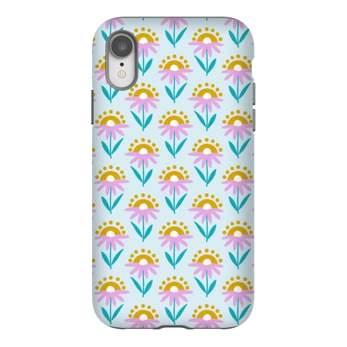 iPhone Xr StrongFit Sunrise Flowers by Tishya Oedit
