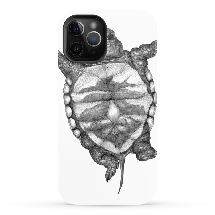 iPhone 12 Pro StrongFit Little Baby Turtle  by ECMazur 