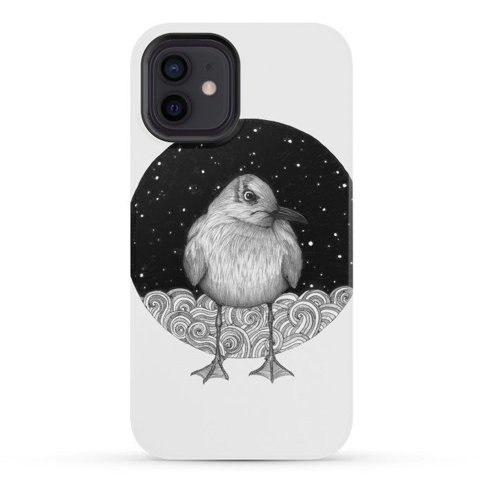 iPhone 12 mini StrongFit Seagull on a Starry Night by ECMazur 