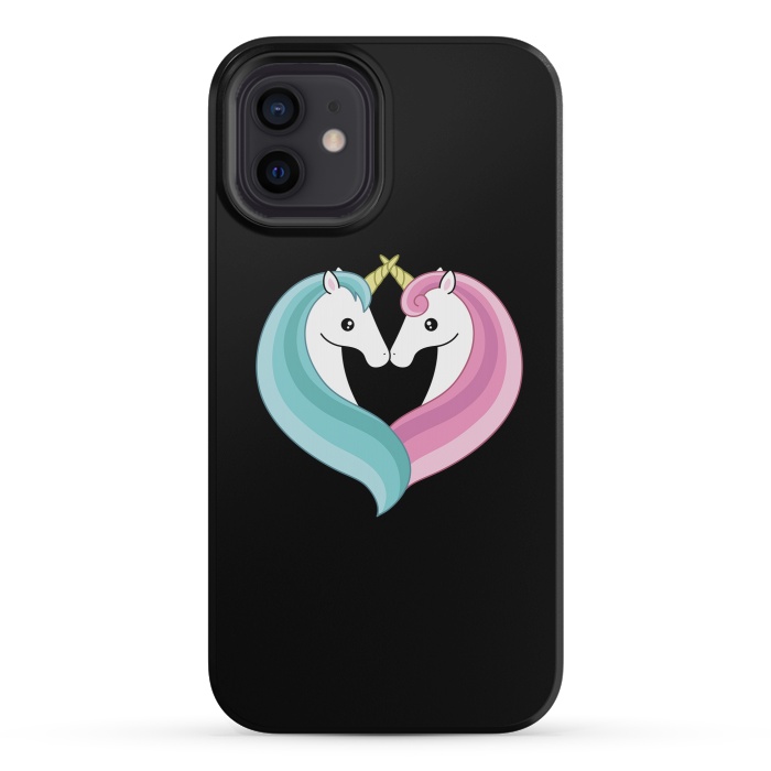 iPhone 12 mini StrongFit Unicorn heart by Laura Nagel