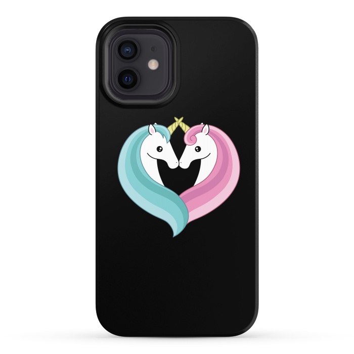 iPhone 12 StrongFit Unicorn heart by Laura Nagel