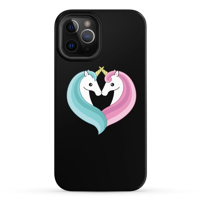 iPhone 12 Pro StrongFit Unicorn heart by Laura Nagel