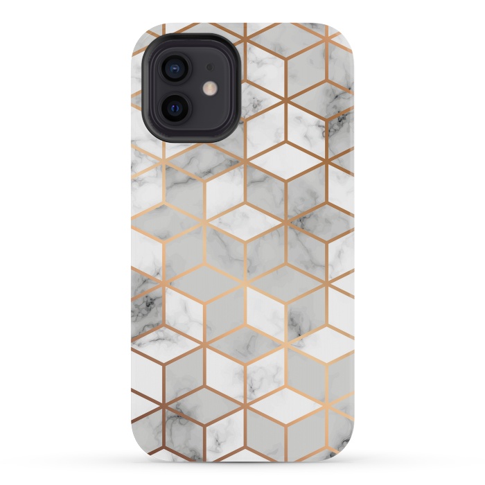 iPhone 12 mini StrongFit Marble Geometry 007 by Jelena Obradovic