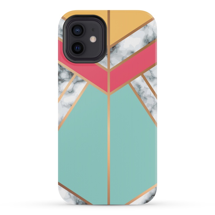 iPhone 12 mini StrongFit Marble Geometry 020 by Jelena Obradovic