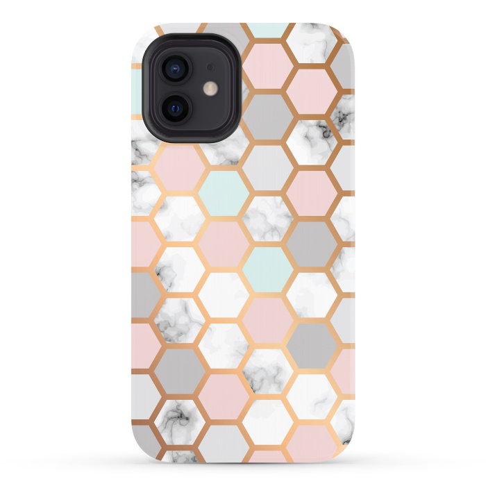 iPhone 12 StrongFit Marble Geometry 025 by Jelena Obradovic