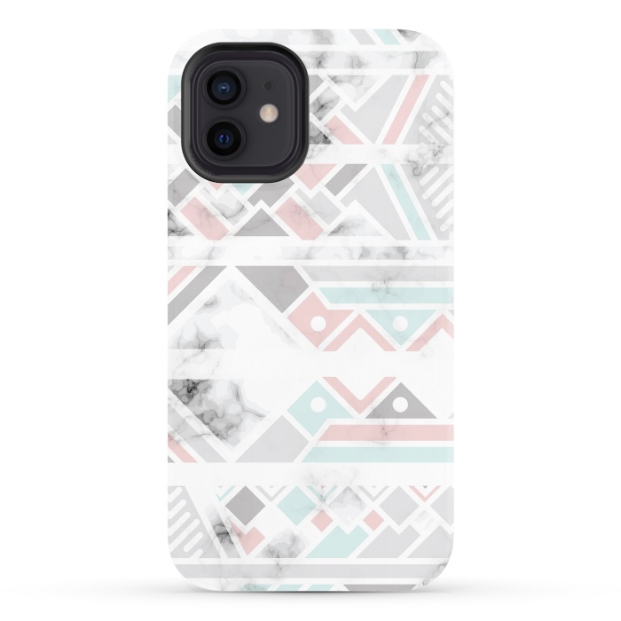 iPhone 12 StrongFit Marble Geometry 027 by Jelena Obradovic