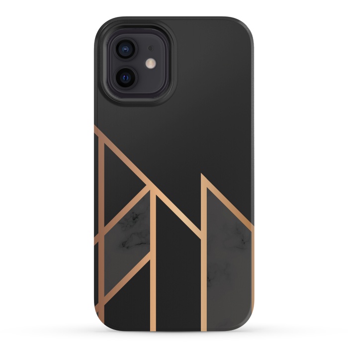 iPhone 12 mini StrongFit Black and Gold 035 by Jelena Obradovic