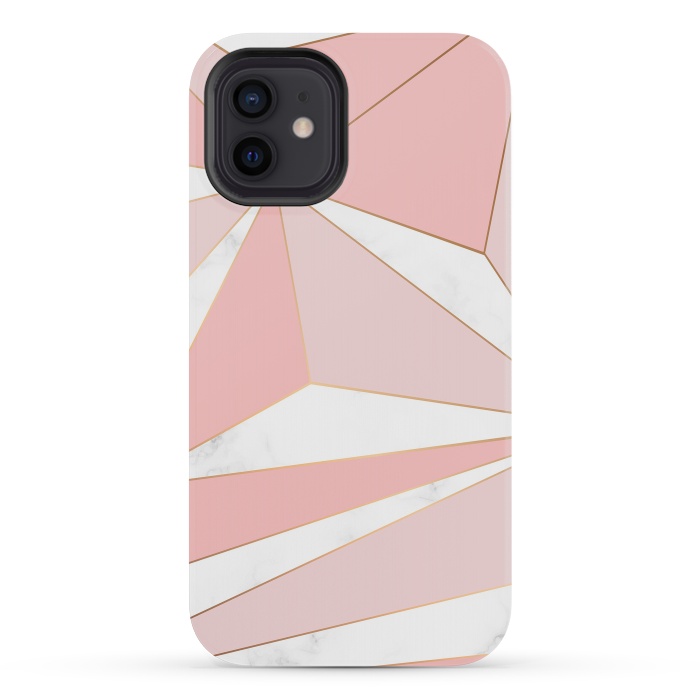 iPhone 12 mini StrongFit Pink Geometry 043 by Jelena Obradovic