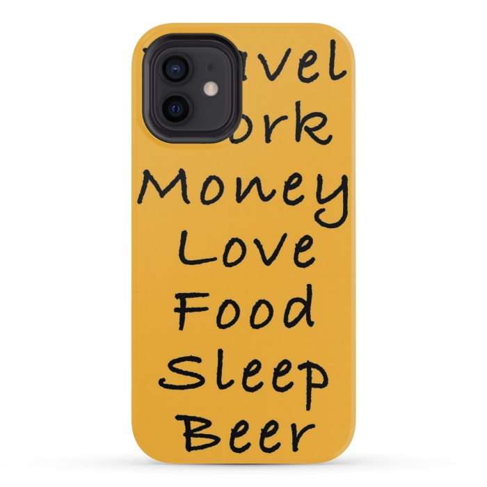 iPhone 12 mini StrongFit travel work money love food sleep by MALLIKA