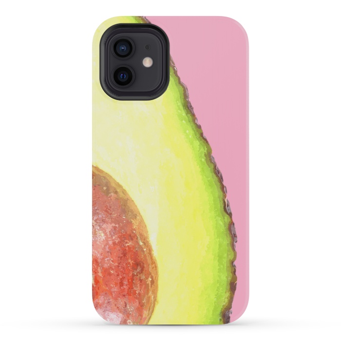 iPhone 12 mini StrongFit Avocado Tropical Fruit by Alemi