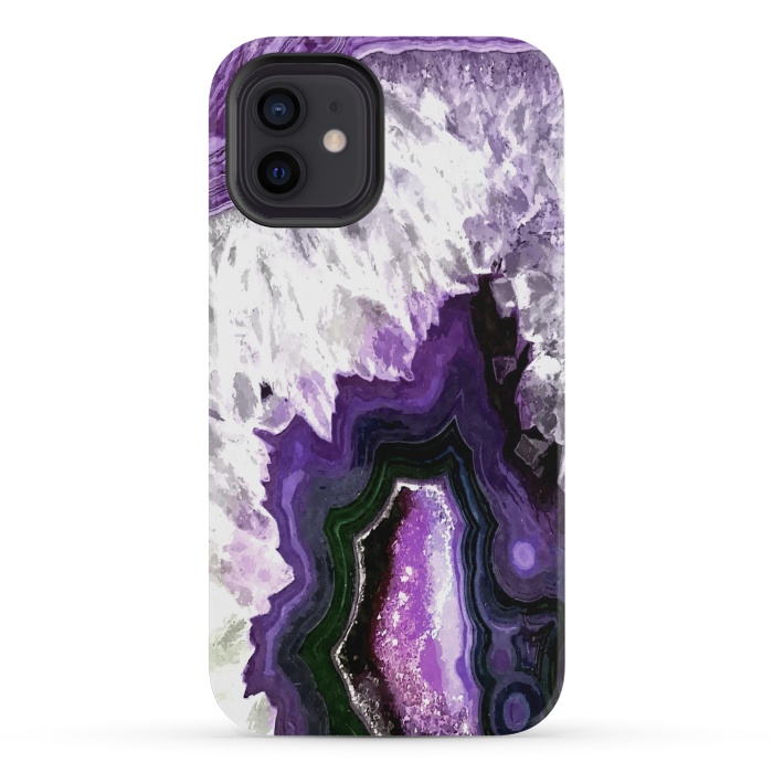 iPhone 12 mini StrongFit Purple Ultra Violet Agate by Alemi