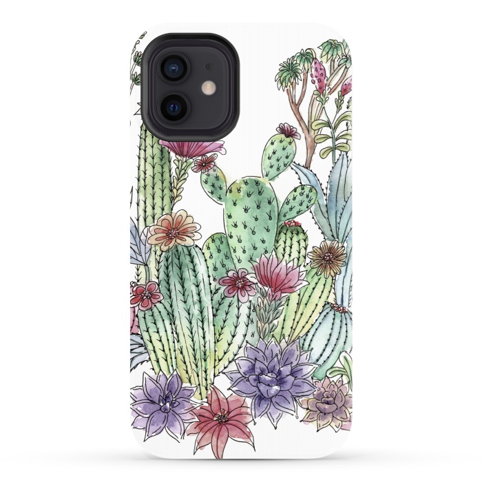 iPhone 12 StrongFit Cactus garden by Julia Grifol