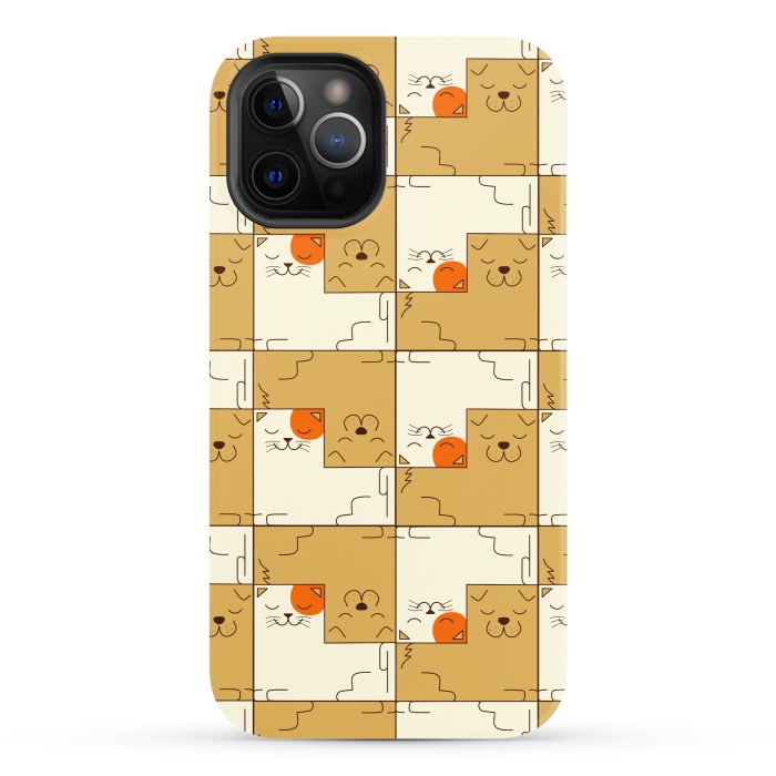 iPhone 12 Pro StrongFit Cat and Dog by Coffee Man